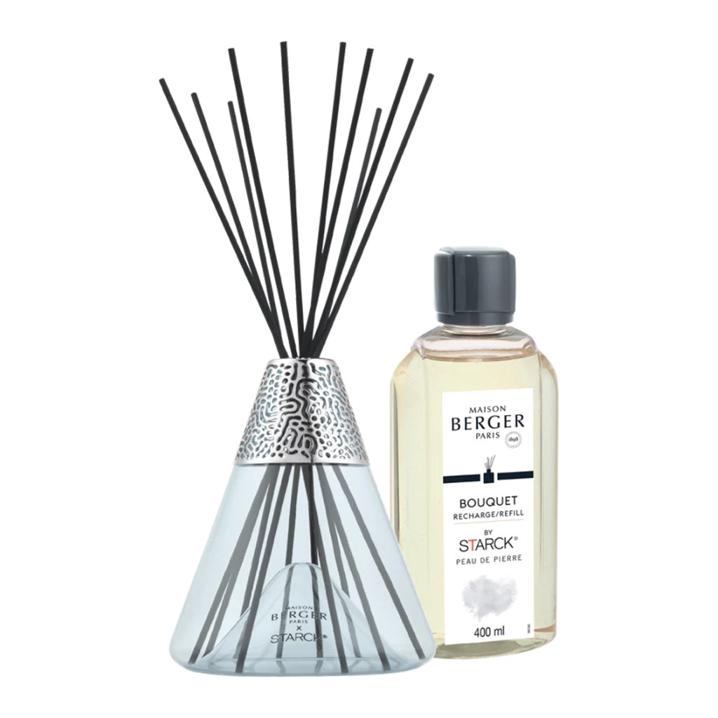 Maison Berger Starck Blue Reed Diffuser Set - Peau De Pierre