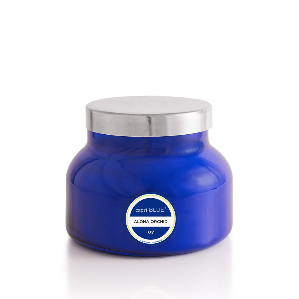 Capri Blue Signature Jar Candle 19 oz. - Aloha Orchid Blue