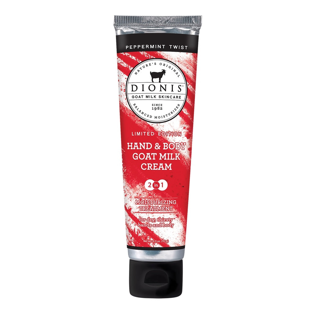 Dionis Goat Milk Hand & Body Cream - Peppermint Twist (Limited Edition) 3.3 oz.