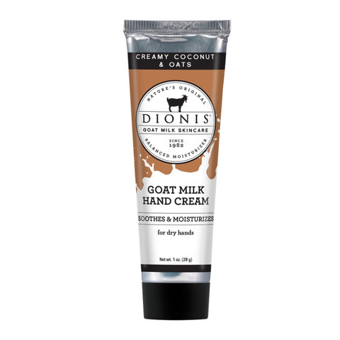 Dionis Goat Milk Hand Cream - Creamy Coconut & Oats 1 oz.