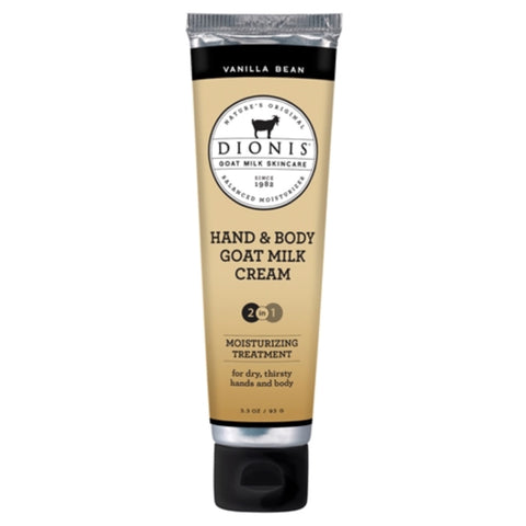 Dionis Goat Milk Hand & Body Cream - Vanilla Bean 3.3 oz.