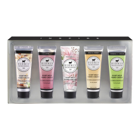 Dionis Goat Milk Inspire Hand Cream 5 pc. Gift Set (2024)