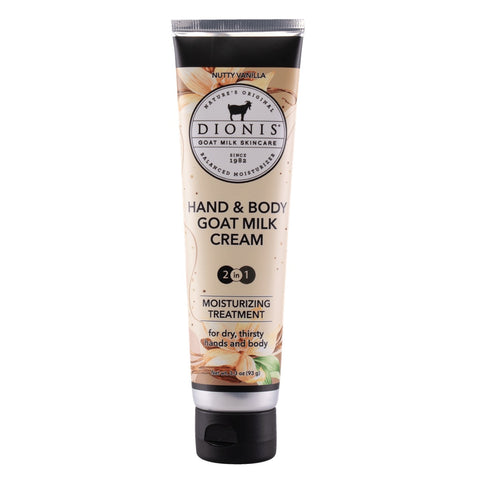 Dionis Goat Milk Hand & Body Cream - Nutty Vanilla 3.3 oz.