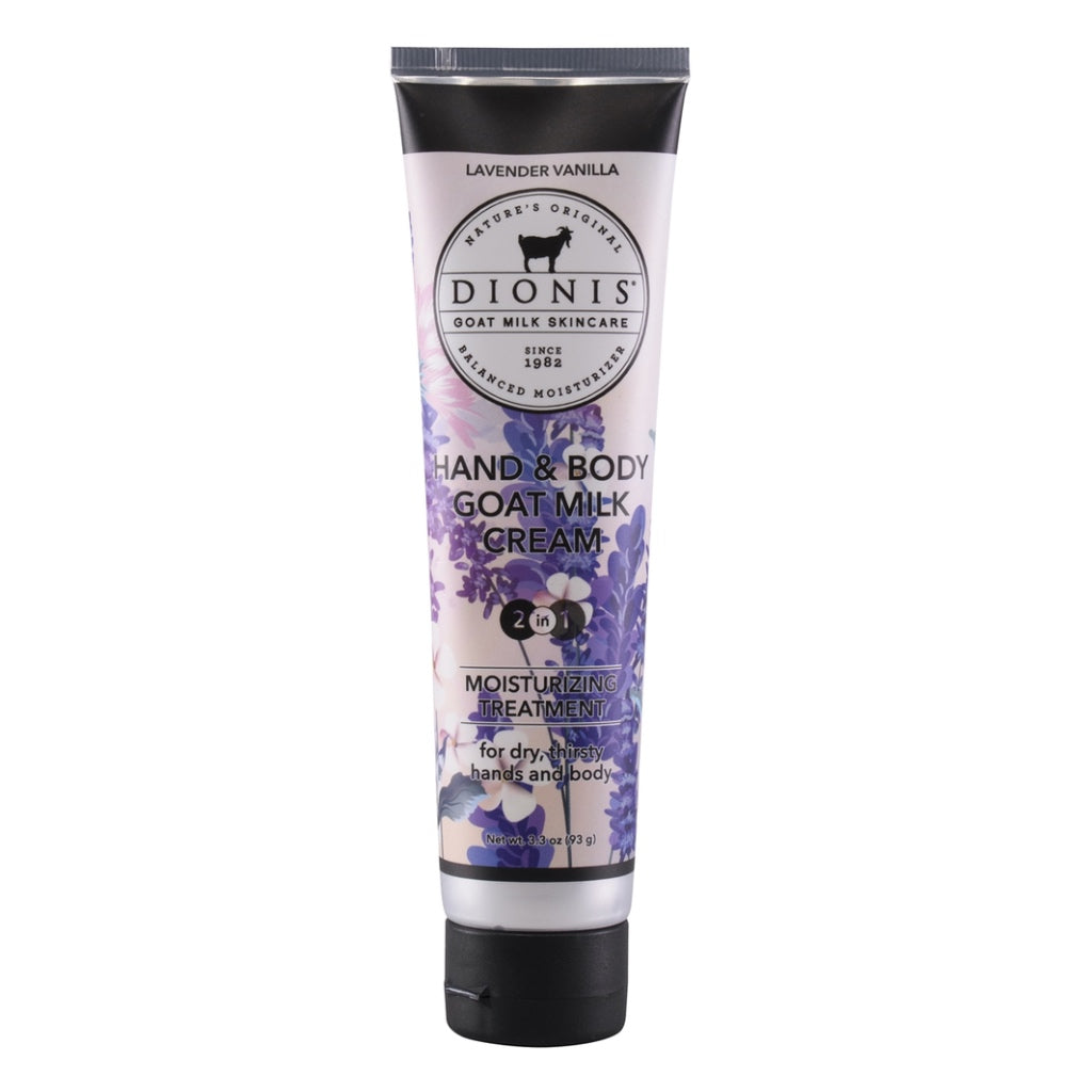 Dionis Goat Milk Hand & Body Cream - Lavender Vanilla 3.3 oz.