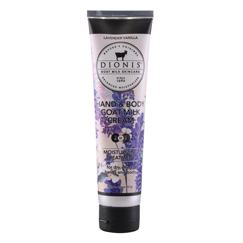 Dionis Goat Milk Hand & Body Cream - Lavender Vanilla 3.3 oz.