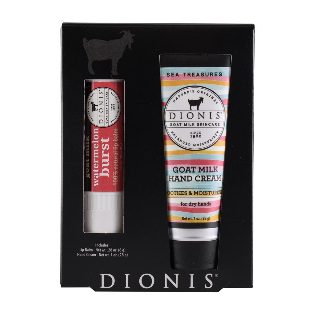 Dionis Goat Milk Hand Cream & Lip Balm Set - Sweet Treasures