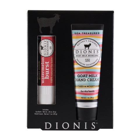 Dionis Goat Milk Hand Cream & Lip Balm Set - Sweet Treasures