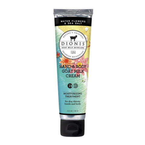 Dionis Goat Milk Hand & Body Cream - Water Flowers & Sea Salt 3.3 oz.