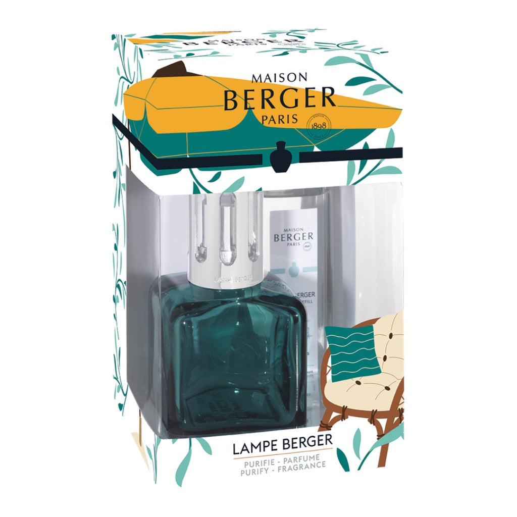 Ice Cube Glass Lampe Berger Gift Set - Green